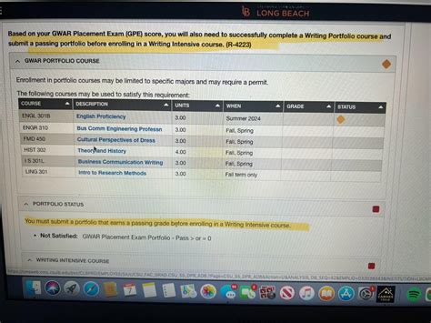 Just got my GWAR scoreI passed!!! : r/CSULB 